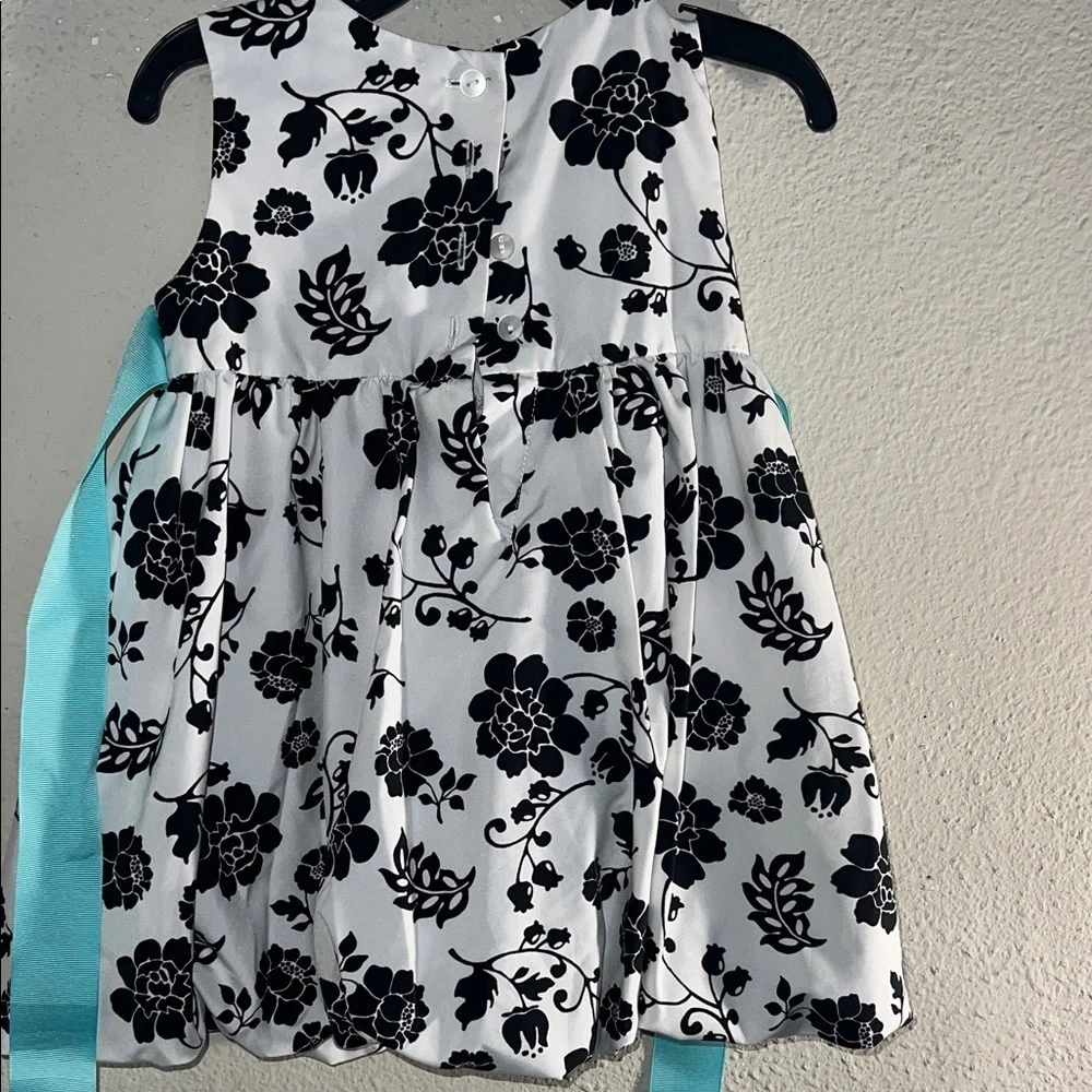 Polly Flinders Black and White Floral Dress